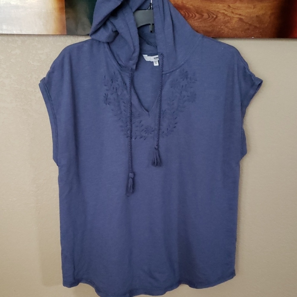 Blue Shortsleeve Hoodie